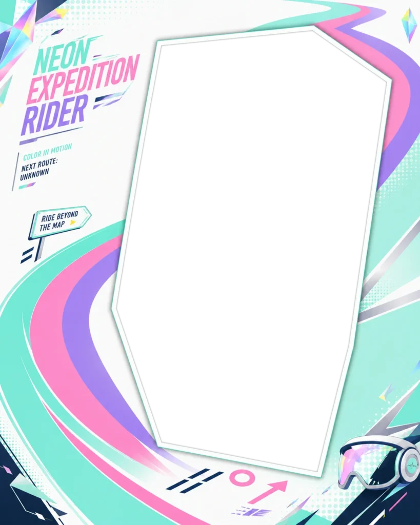 Neon Expedition Rider Portrait