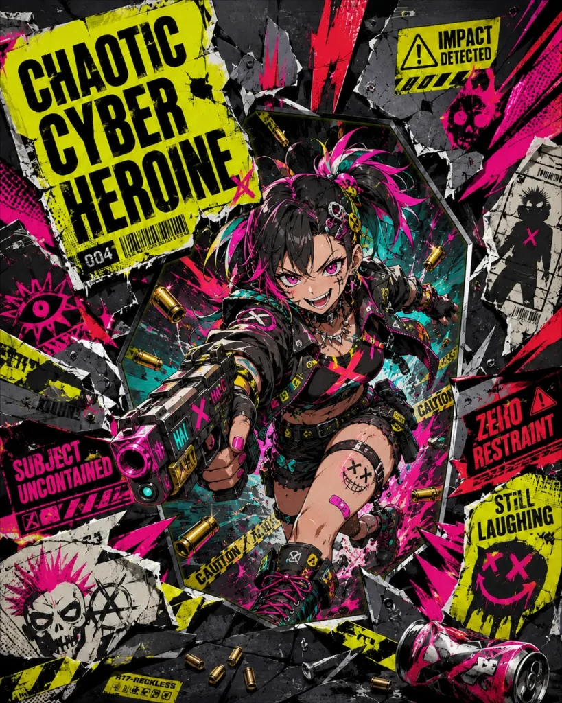 Chaotic Cyber Heroine Card