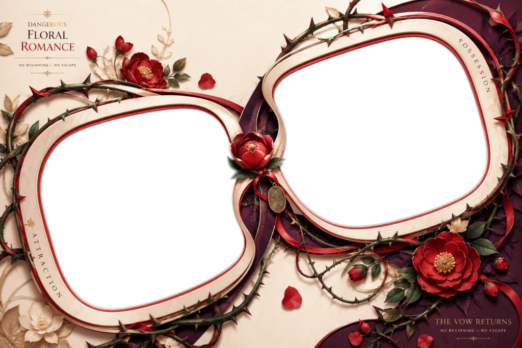 Dangerous Floral Romance Frame