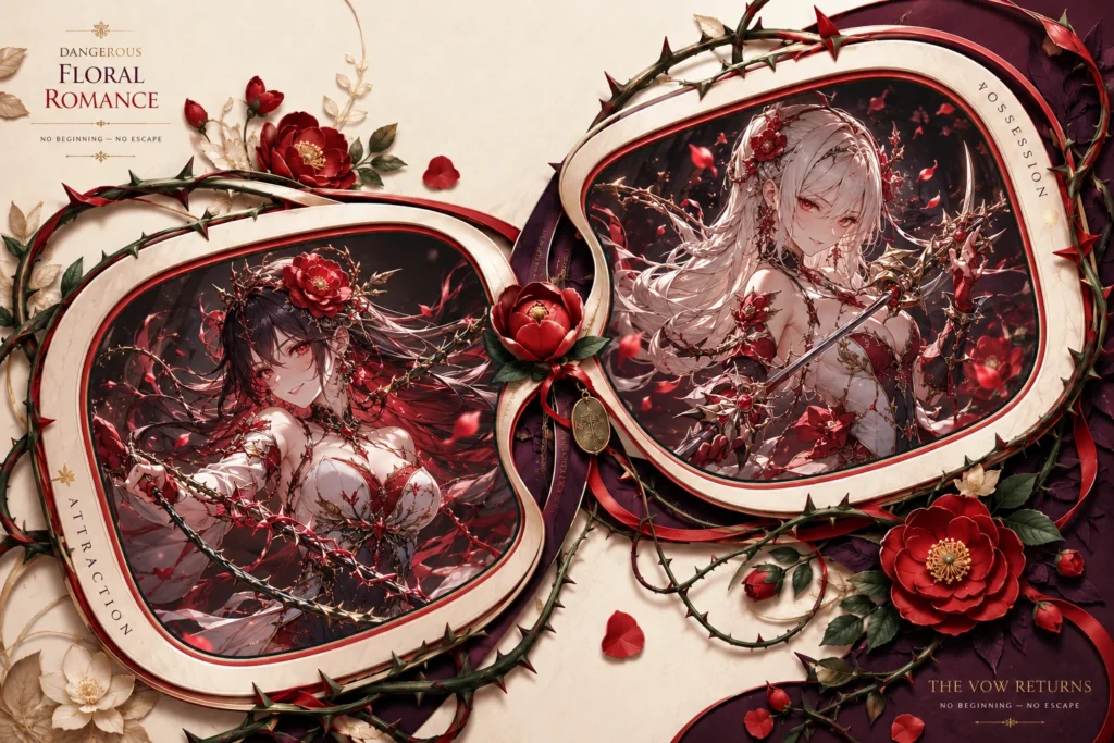 Dangerous Floral Romance Frame