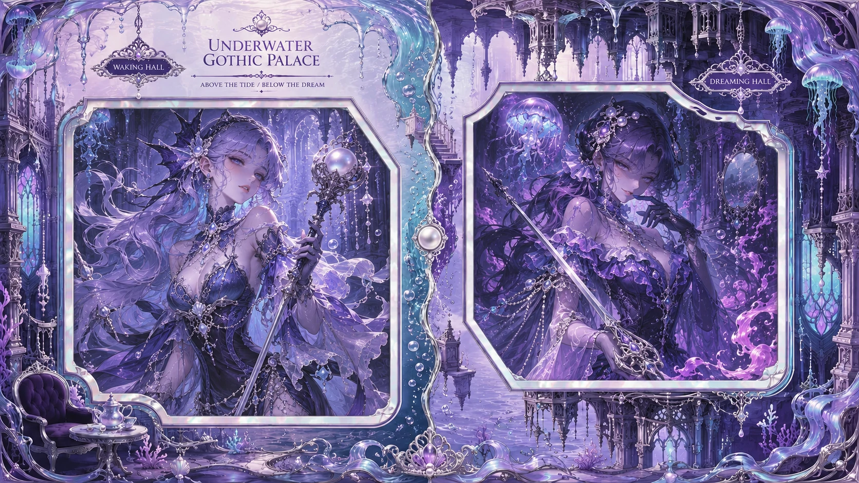 Underwater Gothic Palace Frame