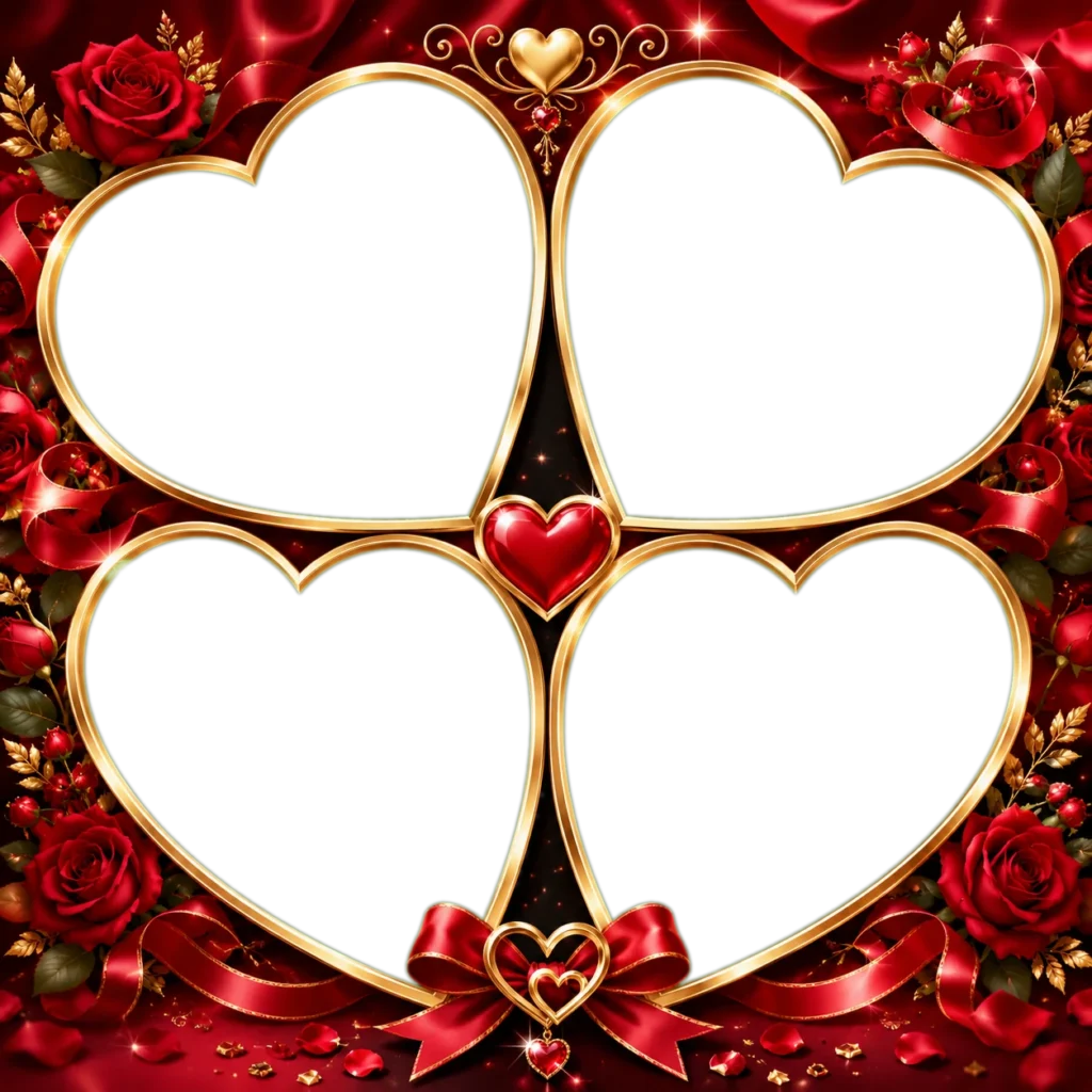 Heart-Shaped Couple Collage