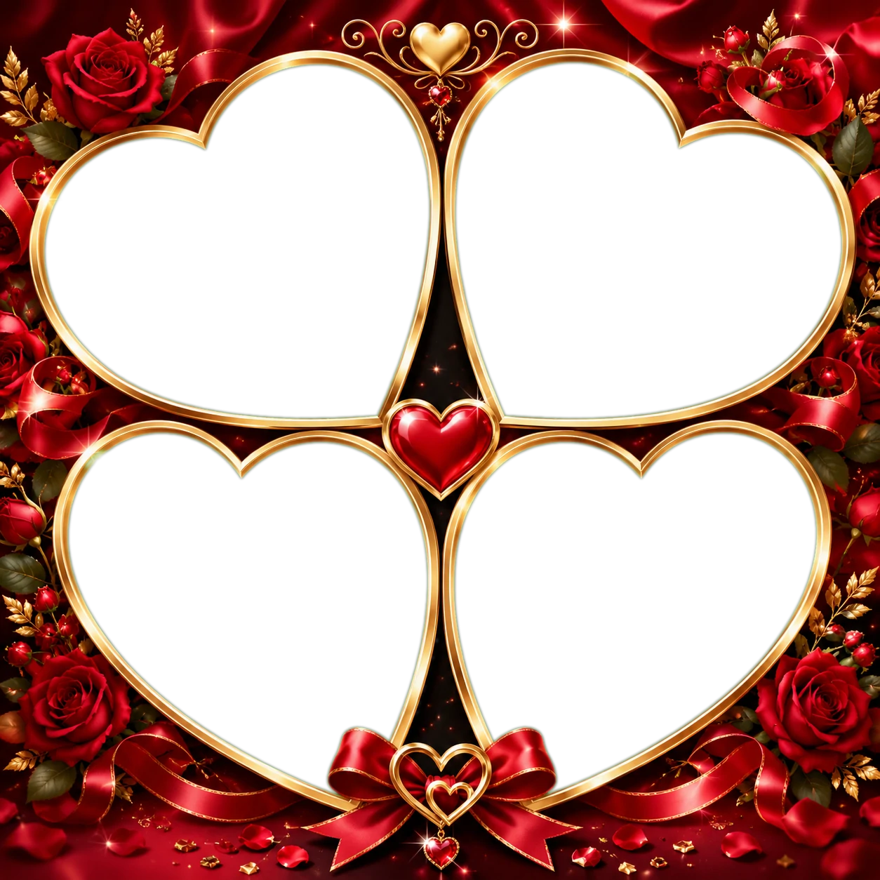 Heart-Shaped Couple Collage