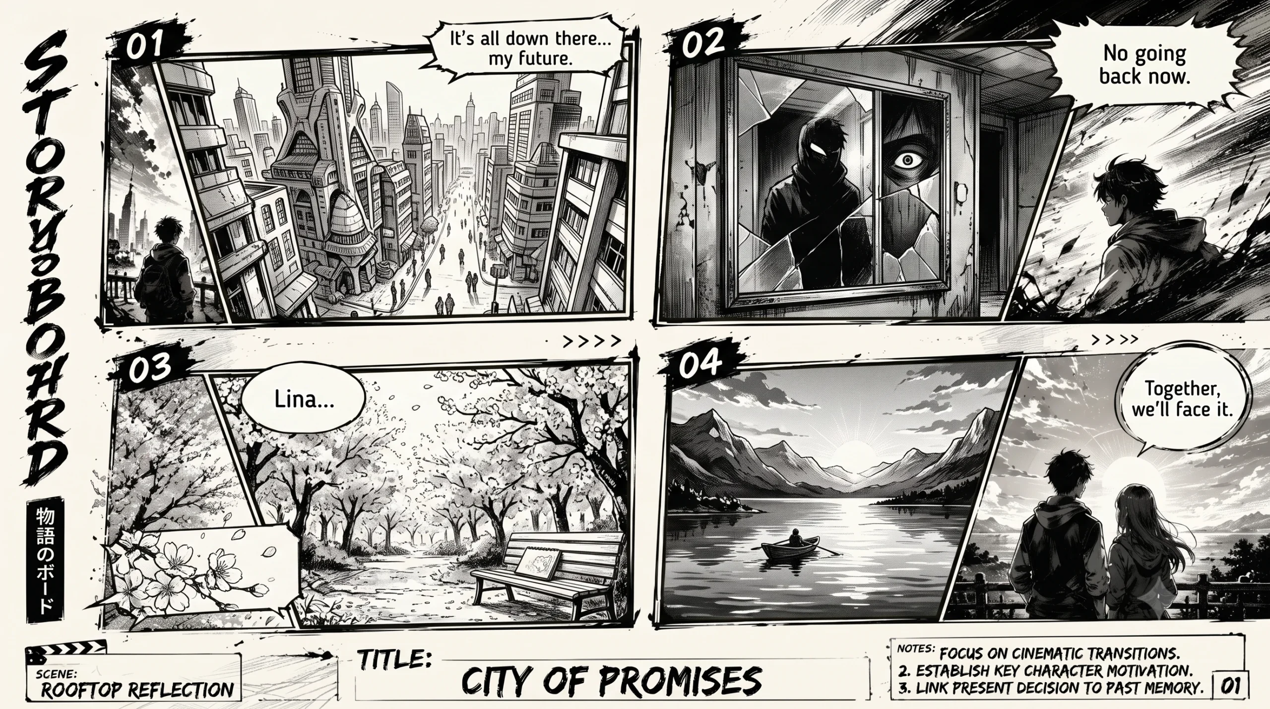 Cinematic Manga Storyboard