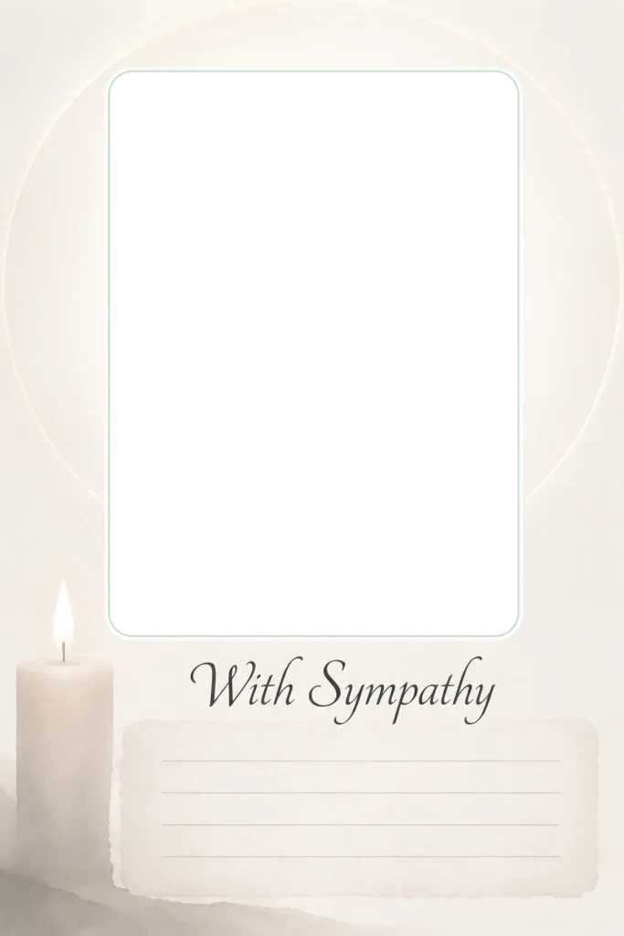 Minimal Condolence Photo Card