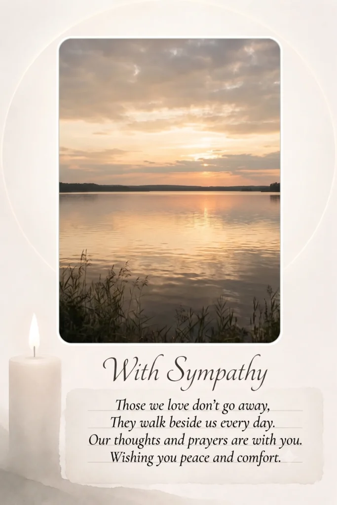Minimal Condolence Photo Card
