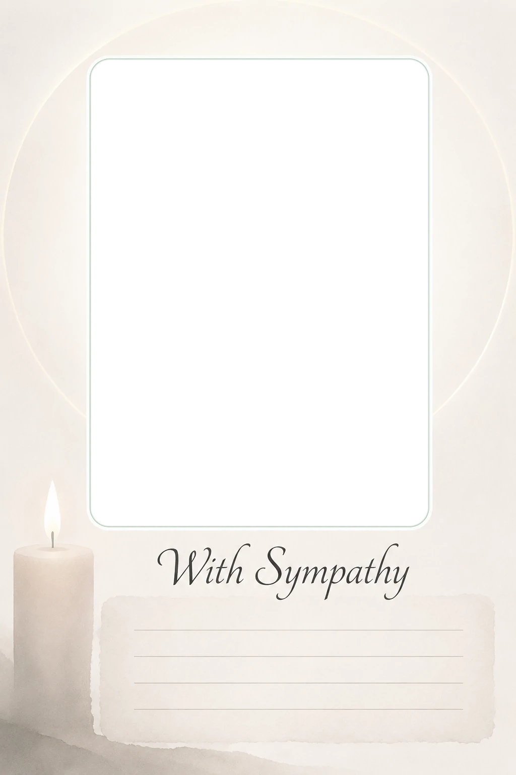 Minimal Condolence Photo Card