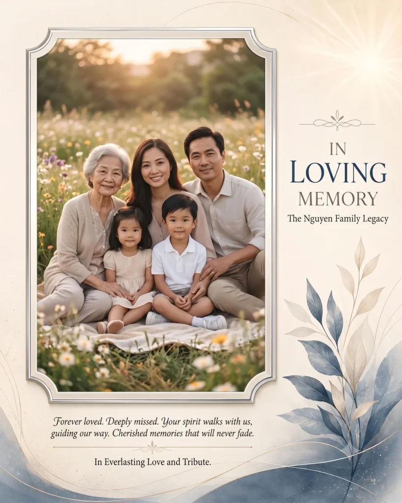 Elegant In Loving Memory Frame