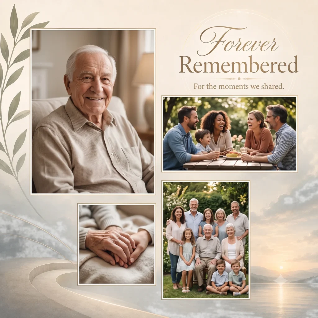 Peaceful Memorial Photo Collage