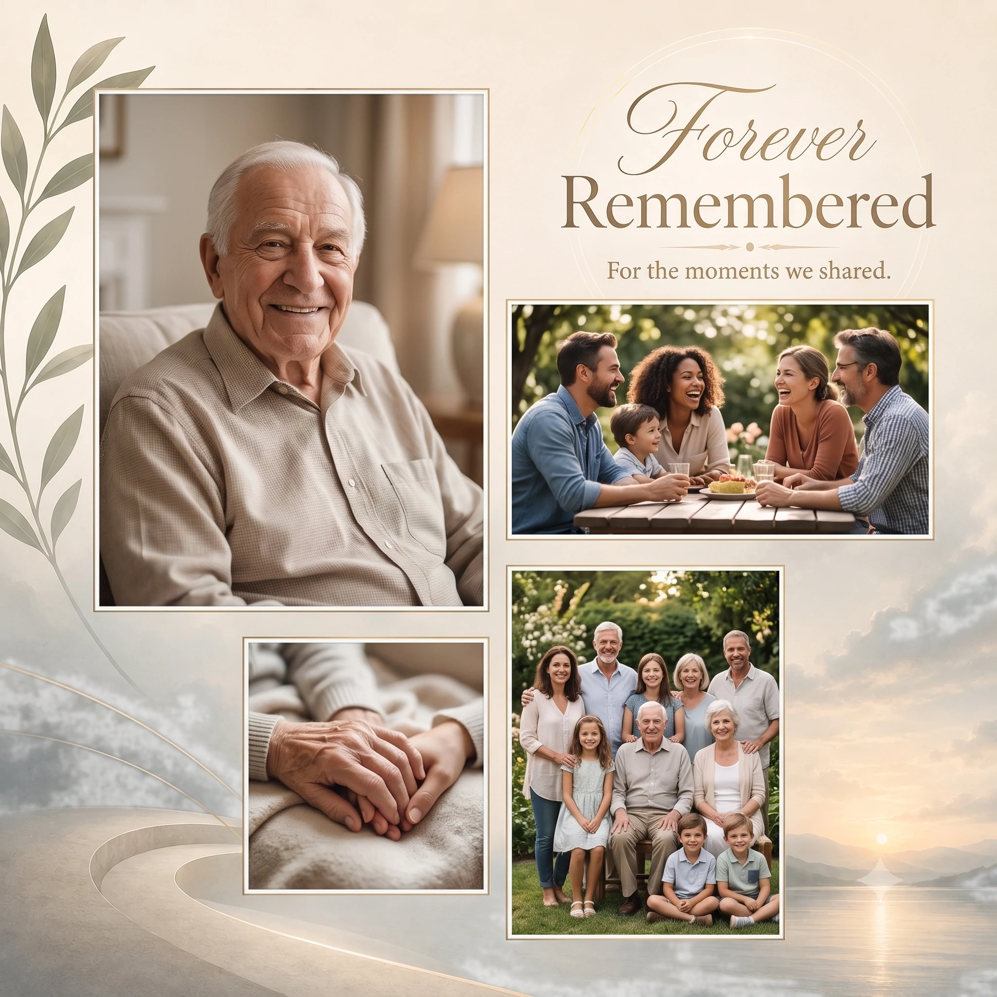 Peaceful Memorial Photo Collage