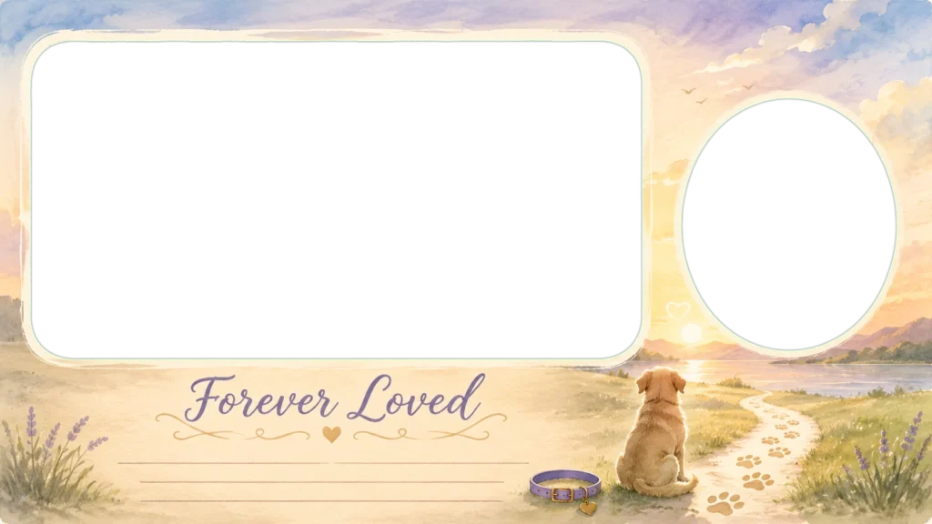 Peaceful Pet Memorial Frame