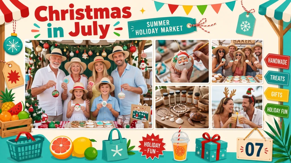 Christmas in July Market Stall Board
