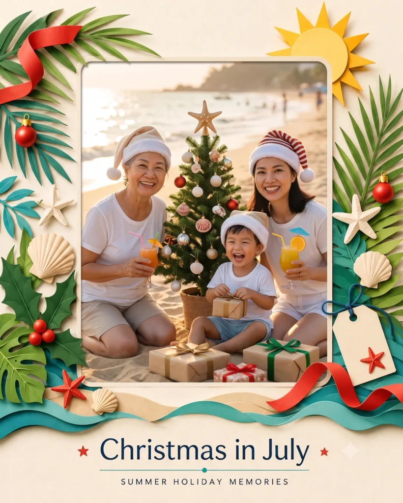 Paper-Cut Summer Wreath Noel