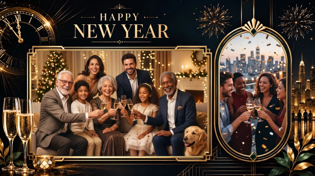Golden New Year Celebration