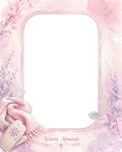 Soft Pink Winter Frame