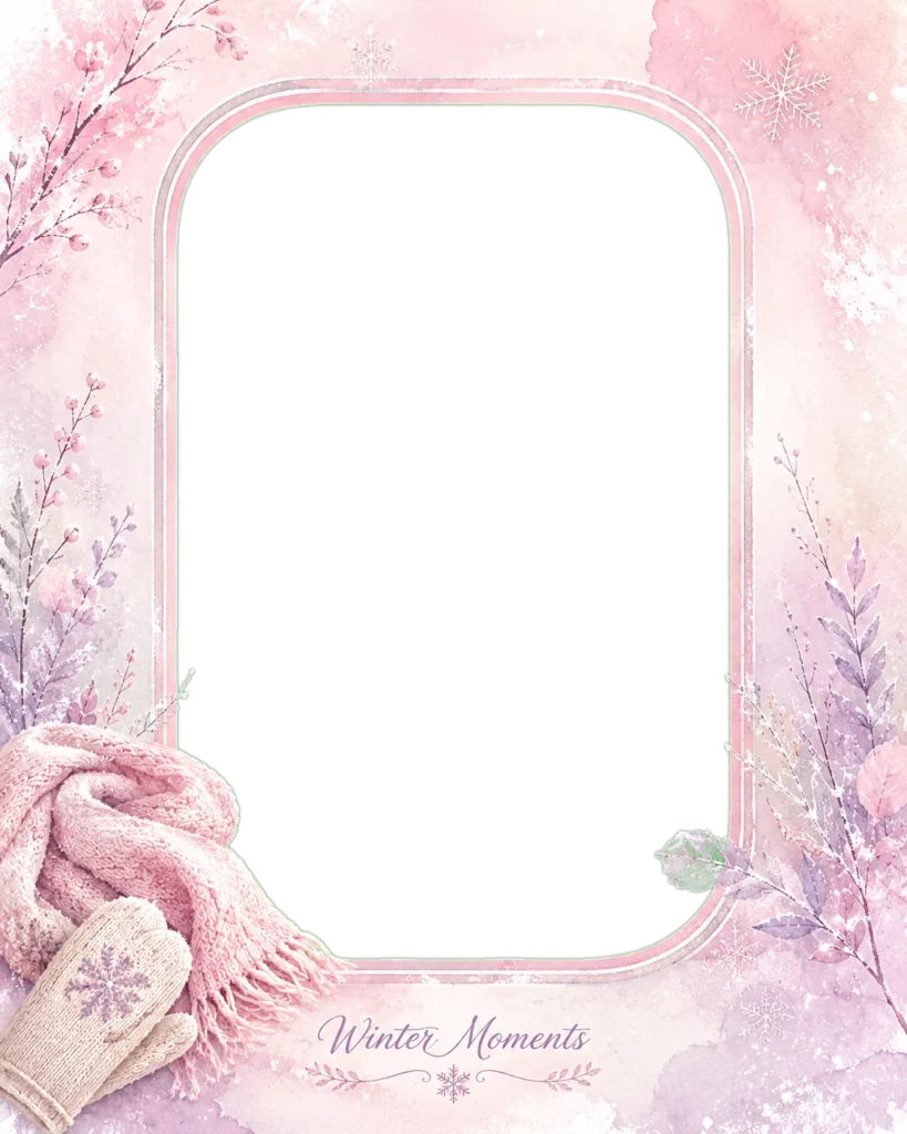 Soft Pink Winter Frame