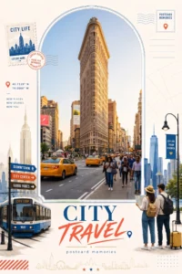 City Travel Postcard