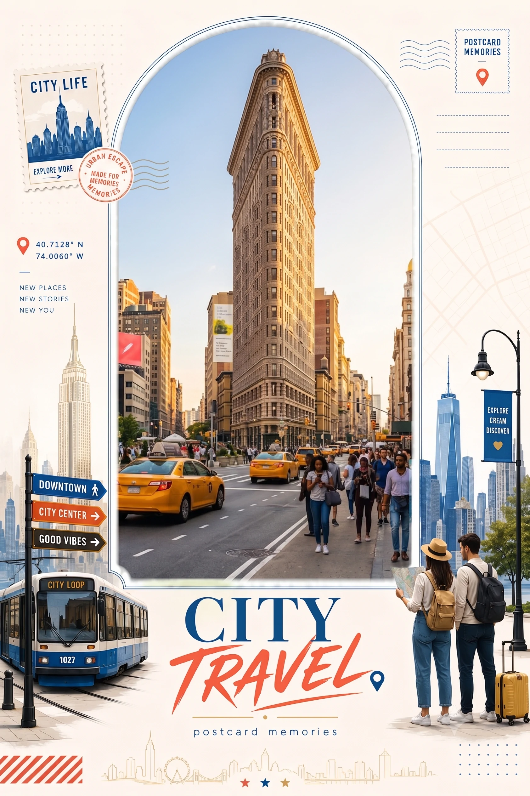City Travel Postcard