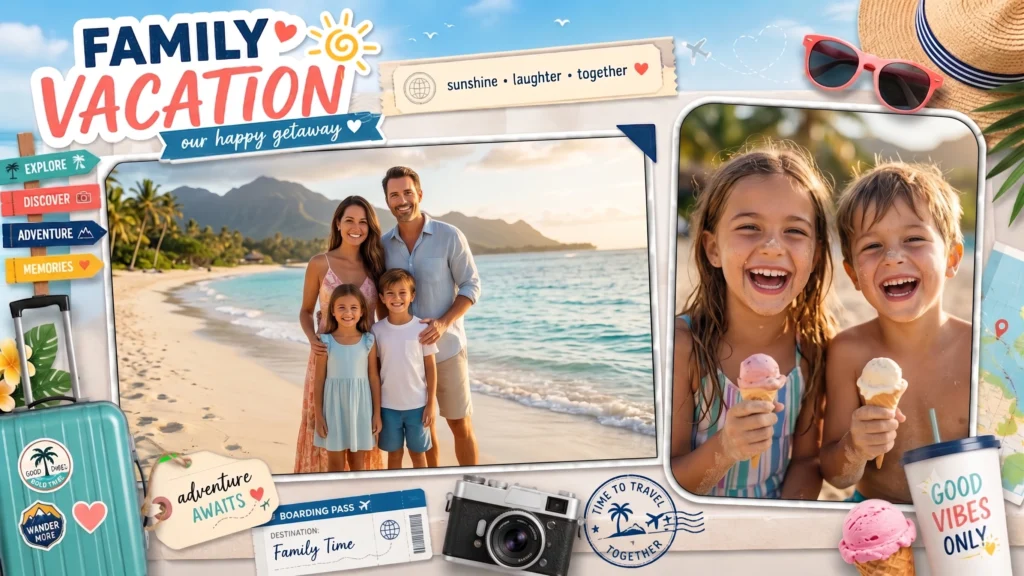 Family Vacation Memory Board