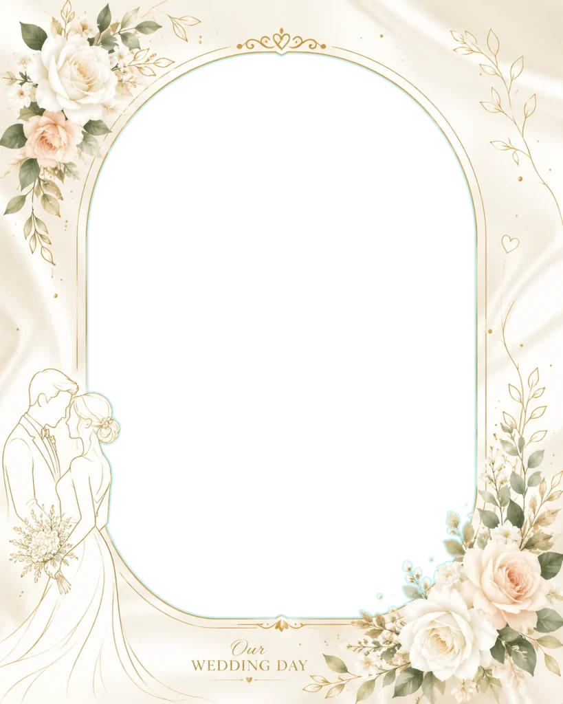 Elegant Bride and Groom Frame