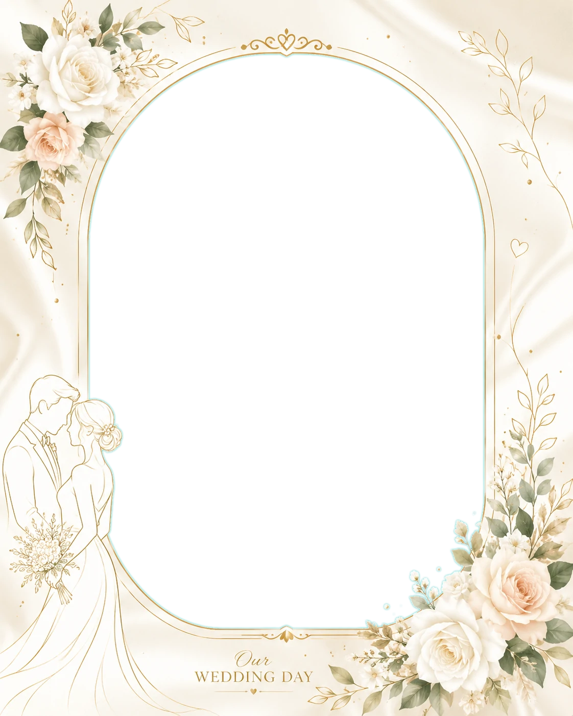 Elegant Bride and Groom Frame