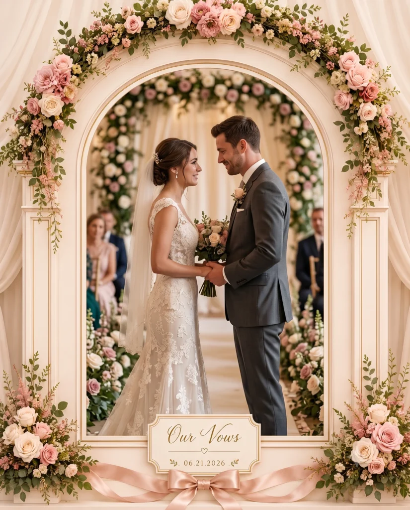 Floral Aisle Arch Frame