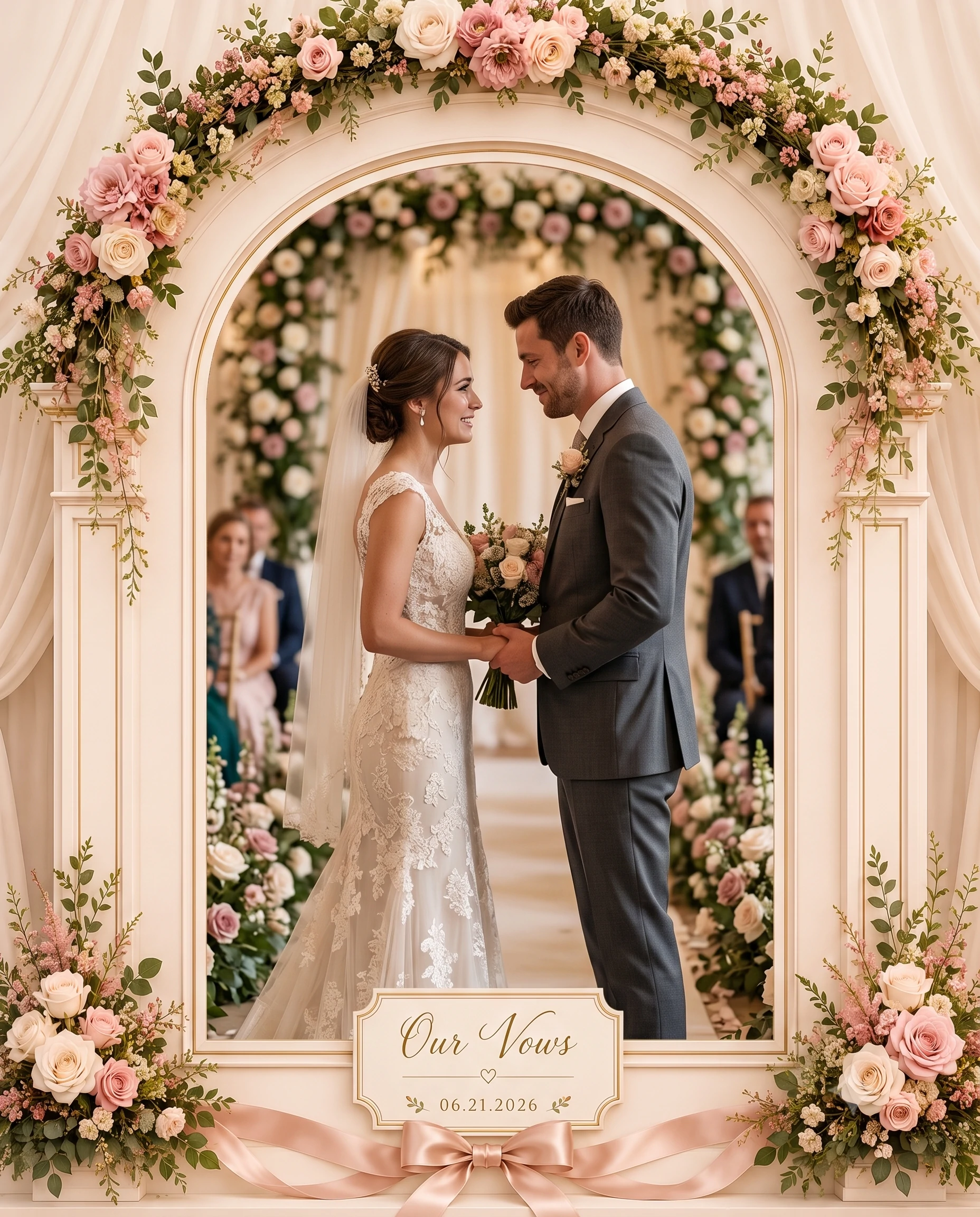 Floral Aisle Arch Frame