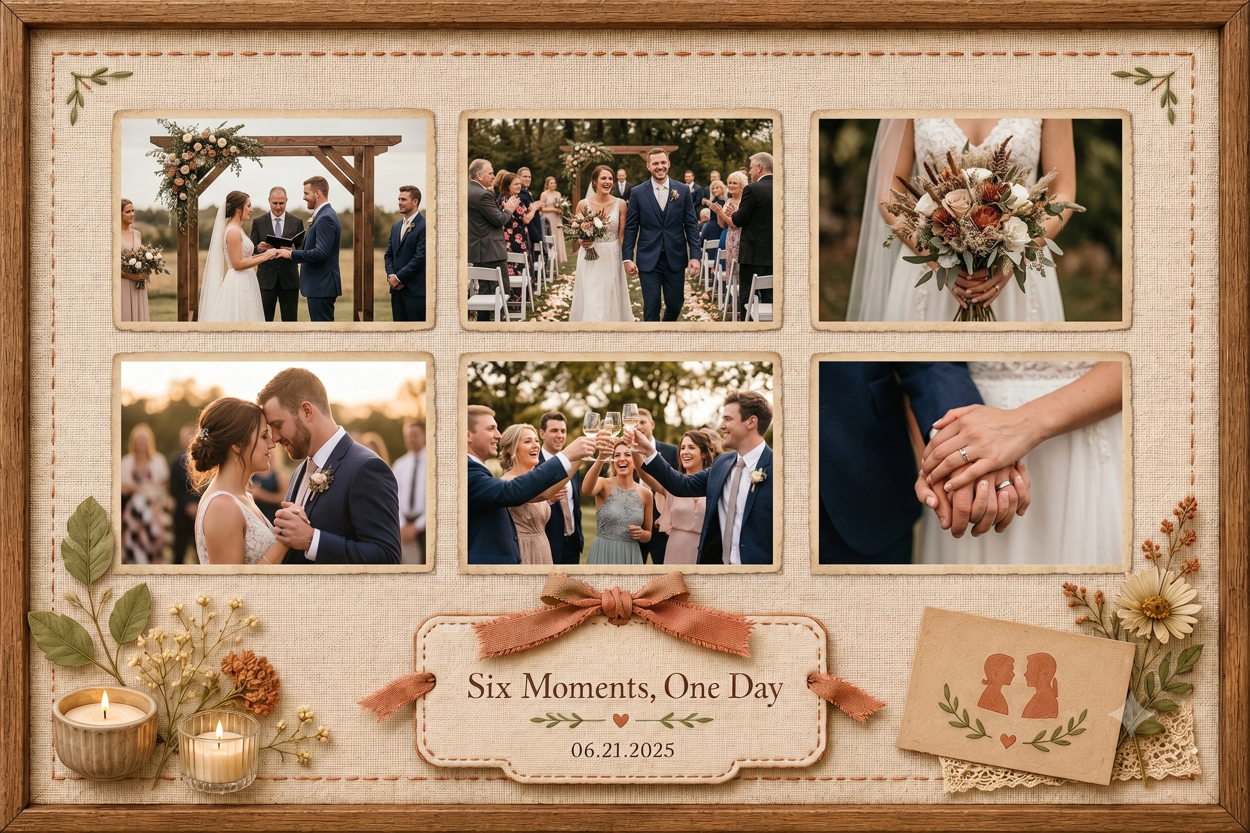 Rustic Linen Memory Grid