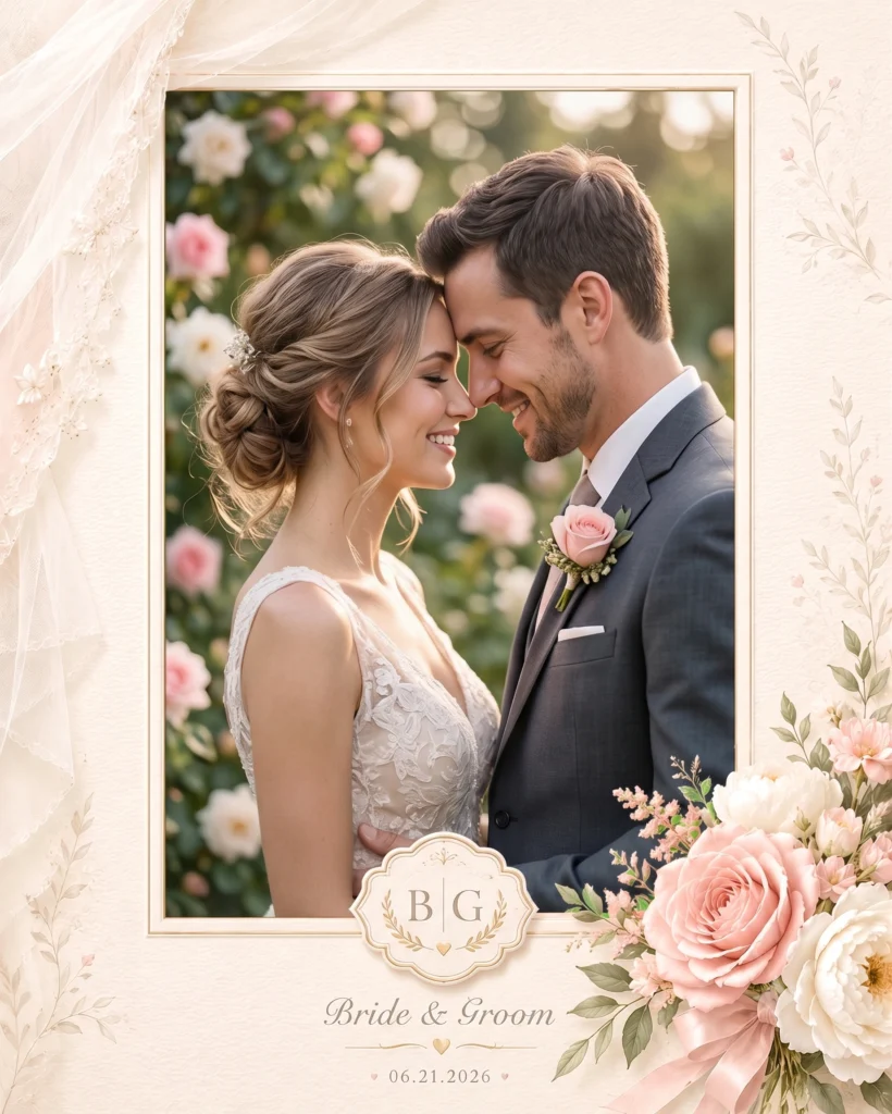 Soft Editorial Veil Frame