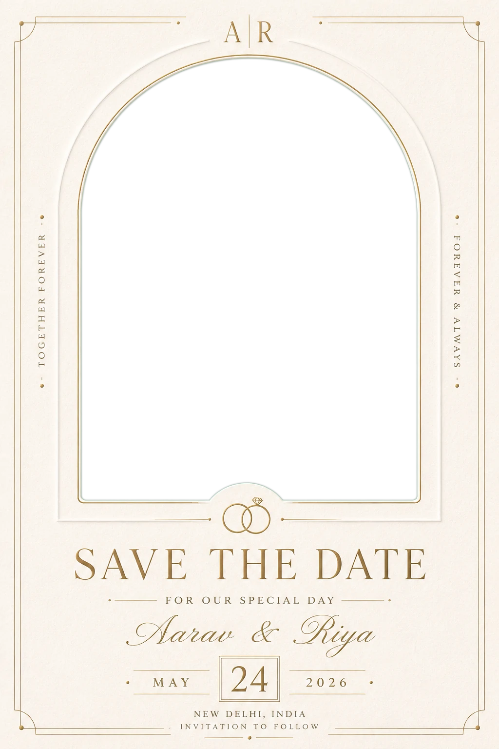 Minimal Save the Date Card