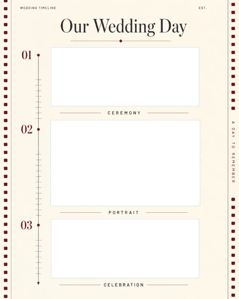 Ceremony Timeline Triptych