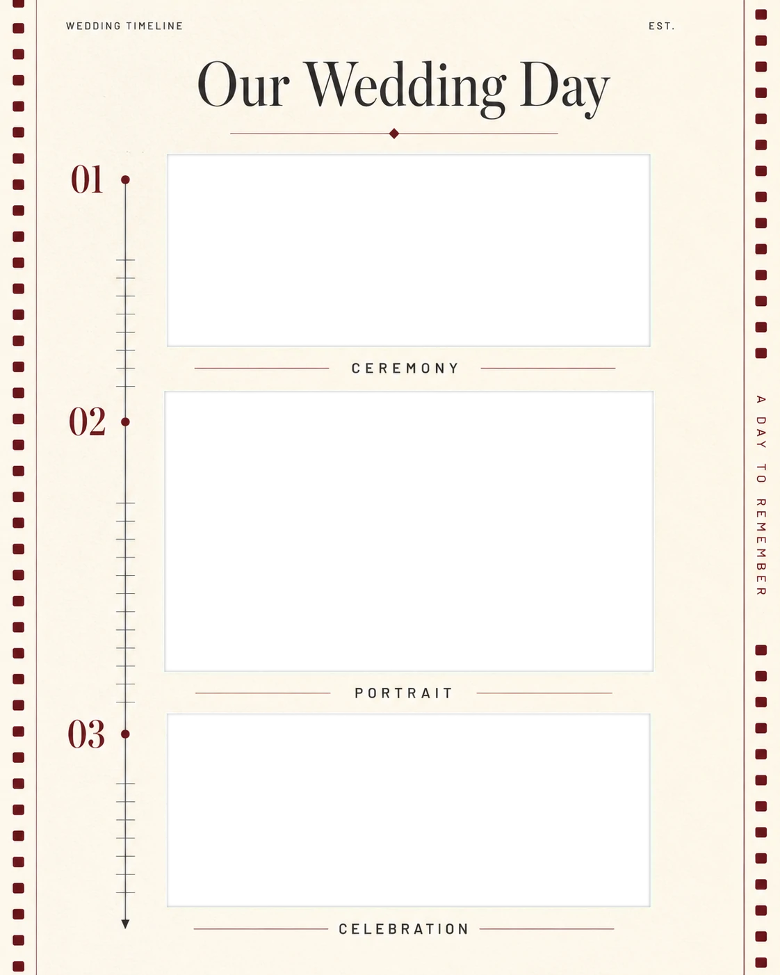 Ceremony Timeline Triptych