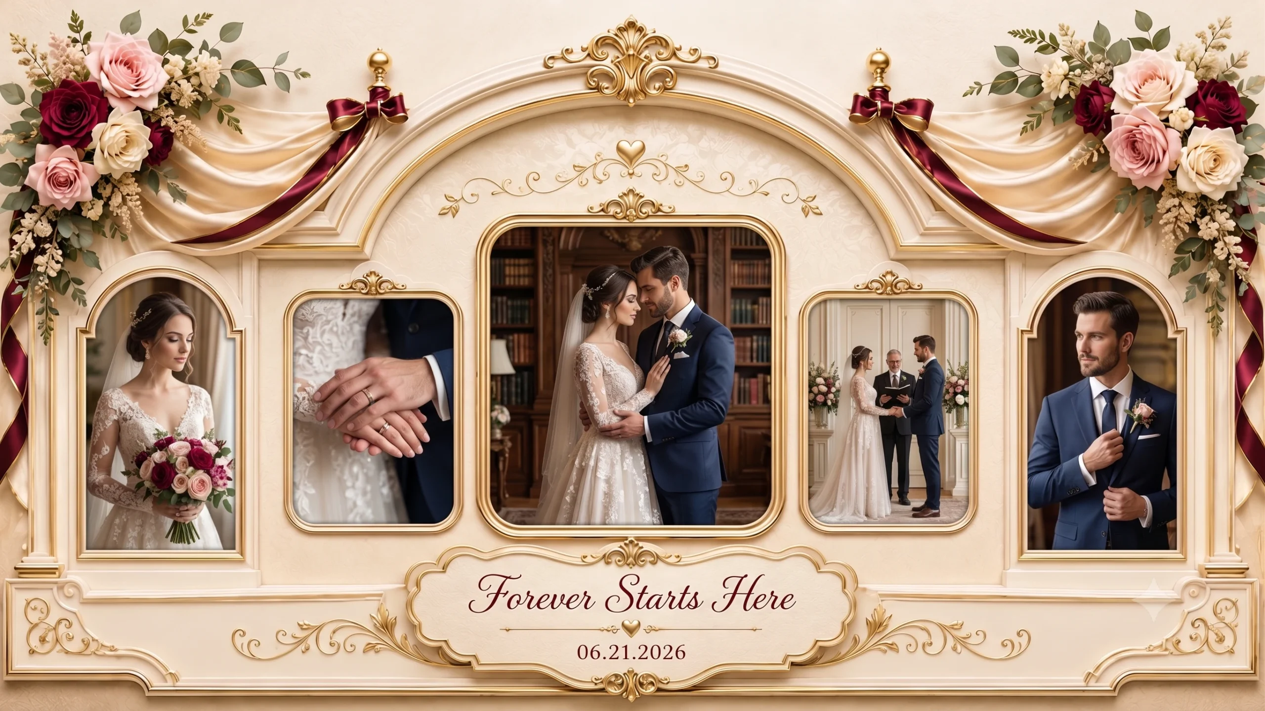 Sculpted Arch Celebration Frame