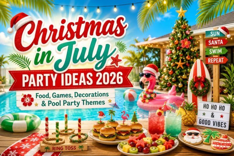 christmas in july party ideas 2026 banner
