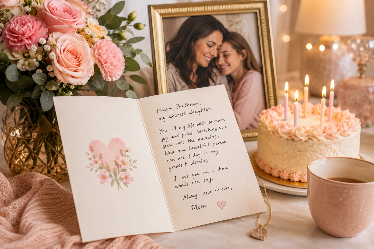 Heartfelt birthday message written for a beloved daughter