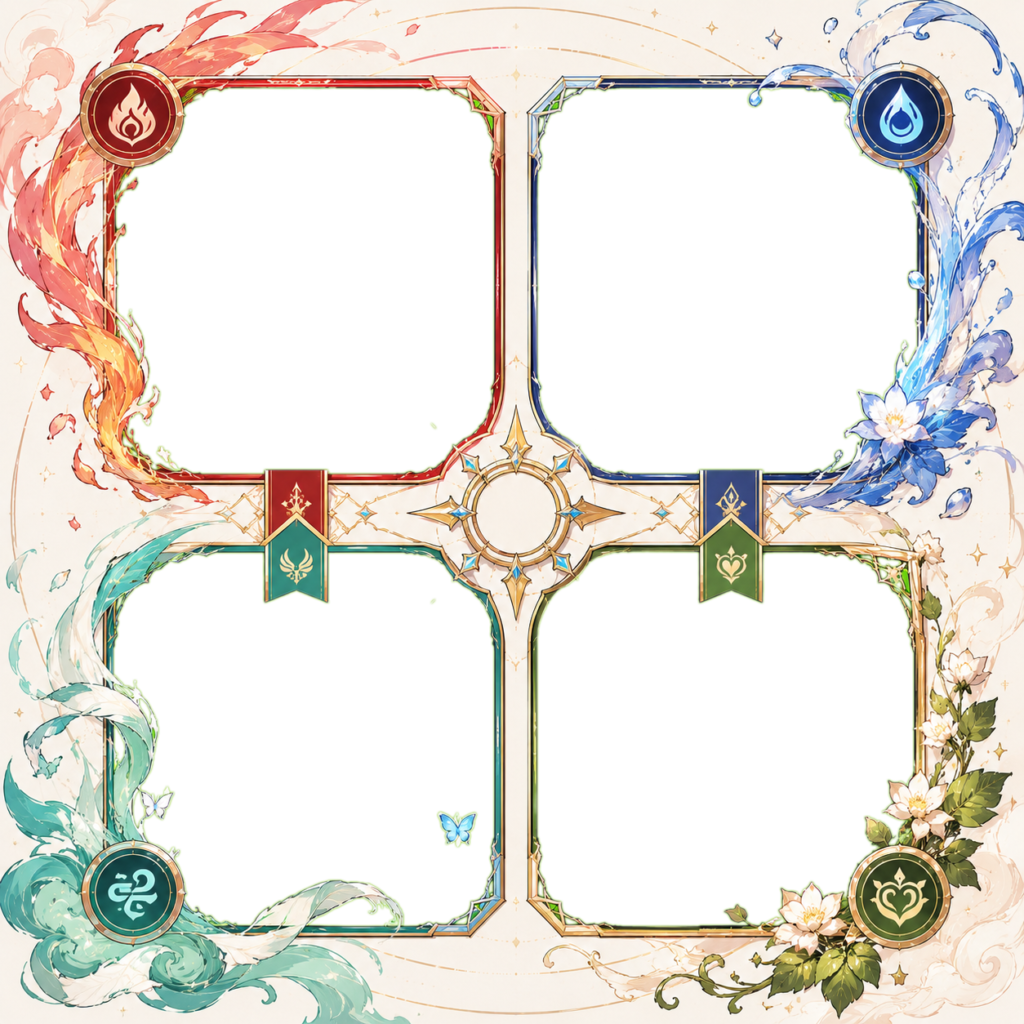 Elemental Waifu Collection Collage
