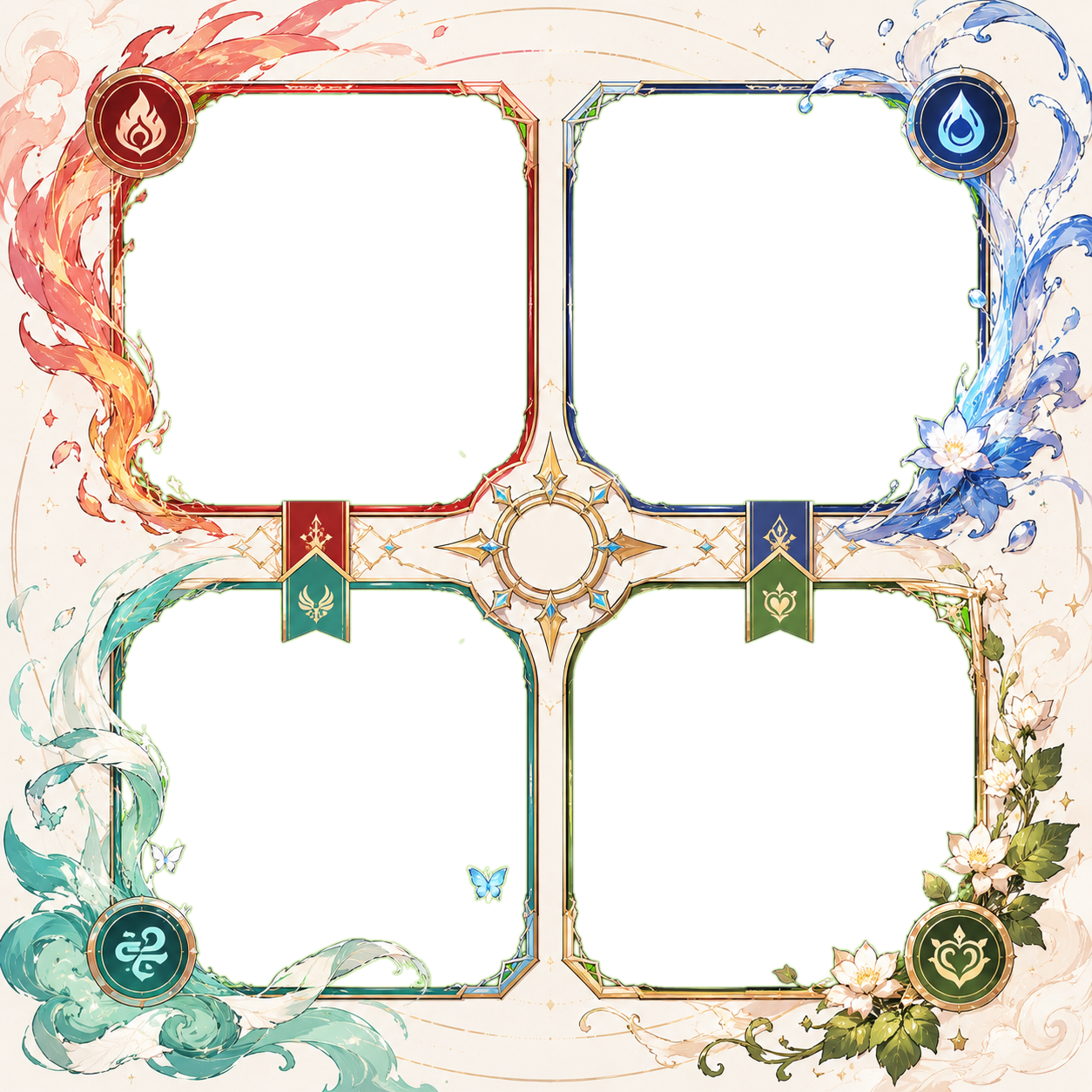 Elemental Waifu Collection Collage