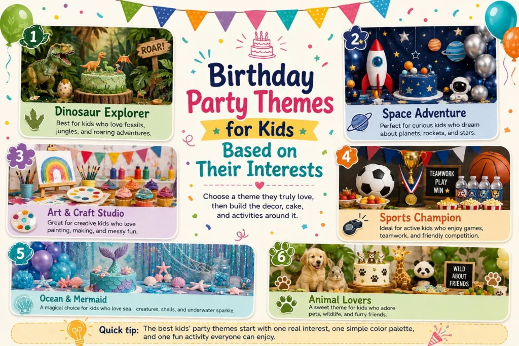 birthday party themes for kids banner
